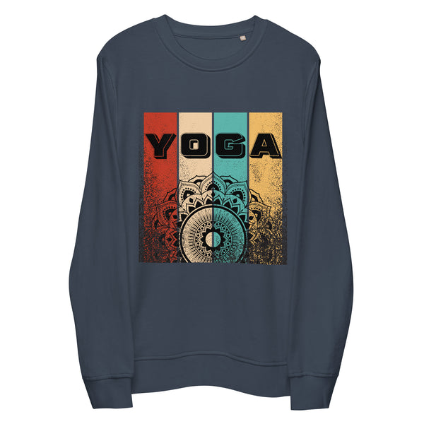 Yoga Typography Graphic Men Organic Sweatshirt