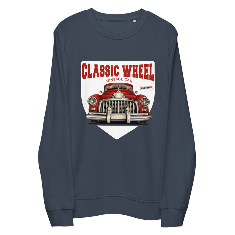 Classic Wheel Vintage Graphic Men Organic Sweatshirt