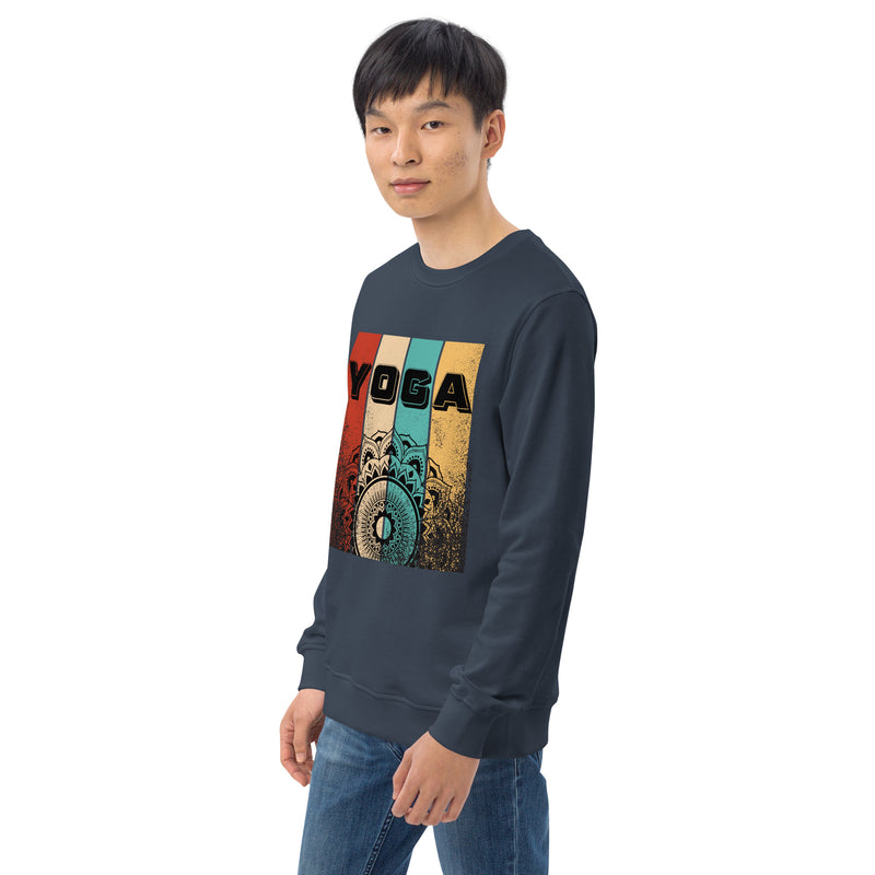 Yoga Typography Graphic Men Organic Sweatshirt