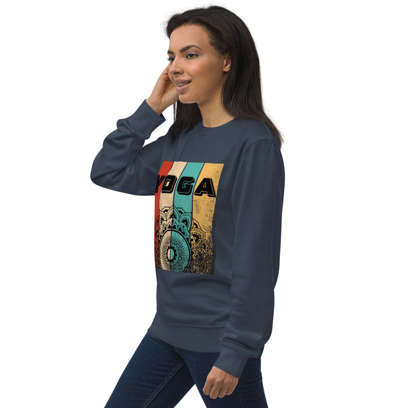 Yoga Typography Graphic Women Organic Sweatshirt