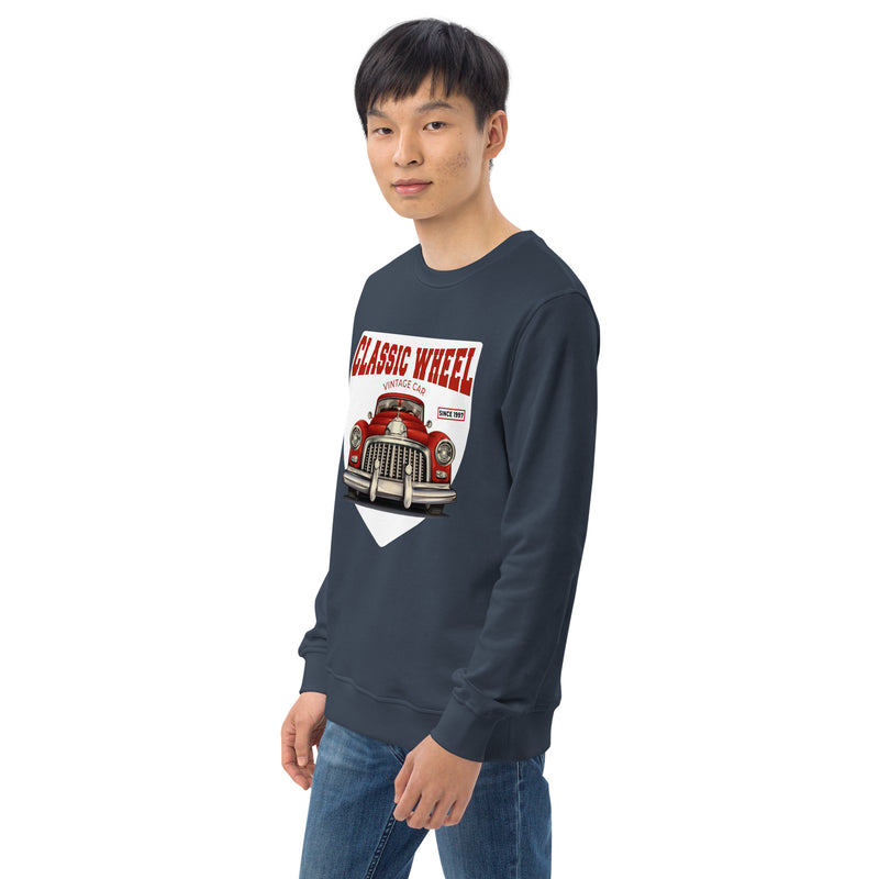 Classic Wheel Vintage Graphic Men Organic Sweatshirt