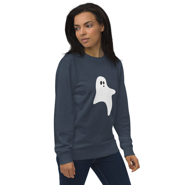 Ghost Halloween Graphic Women Organic Sweatshirt