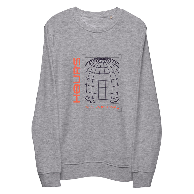 Abstract Globe Graphic Women Organic Sweatshirt