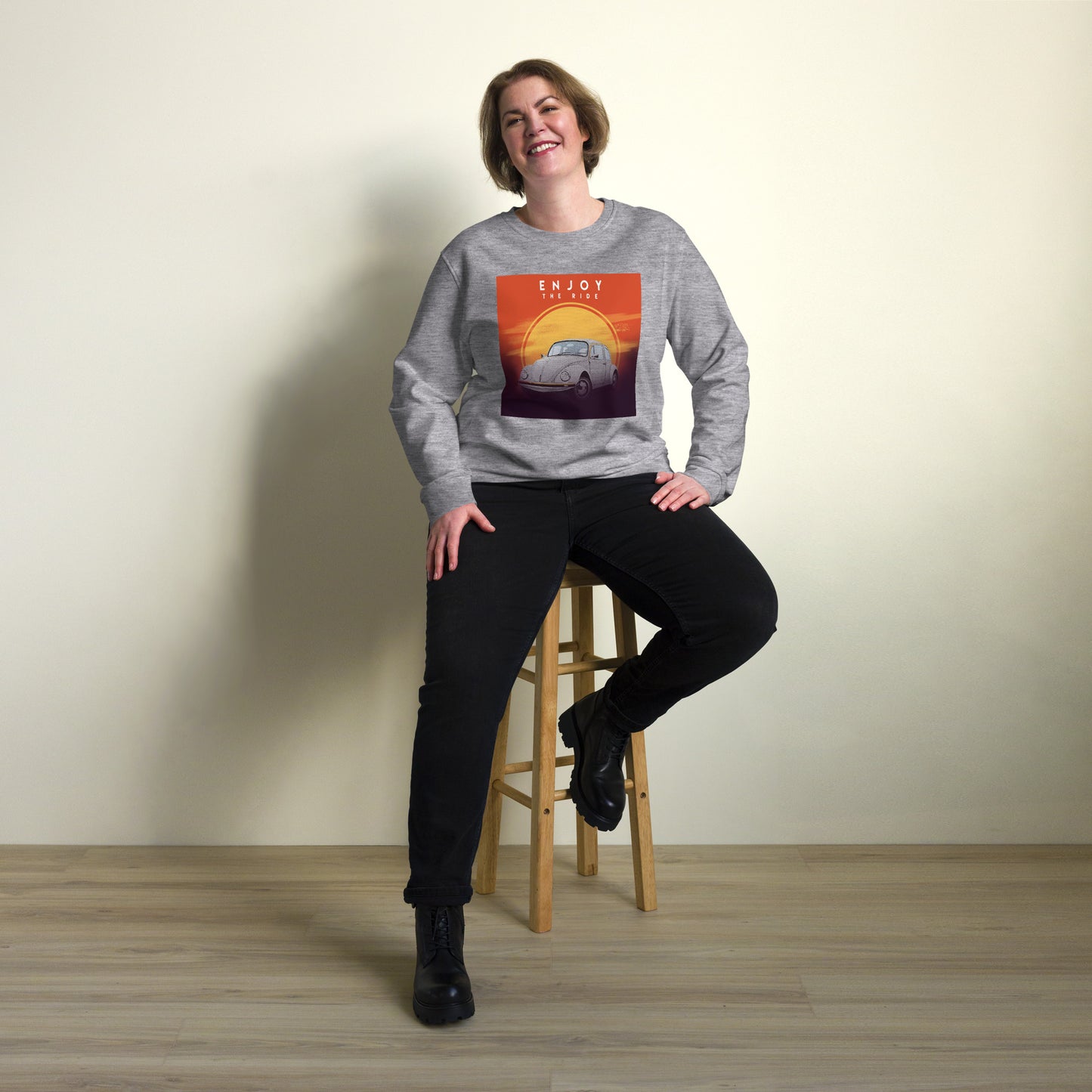 Enjoy the Ride Vintage Graphic Women Organic Sweatshirt