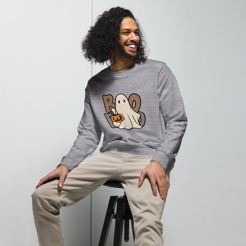 Boo Halloween Graphic Men Organic Sweatshirt