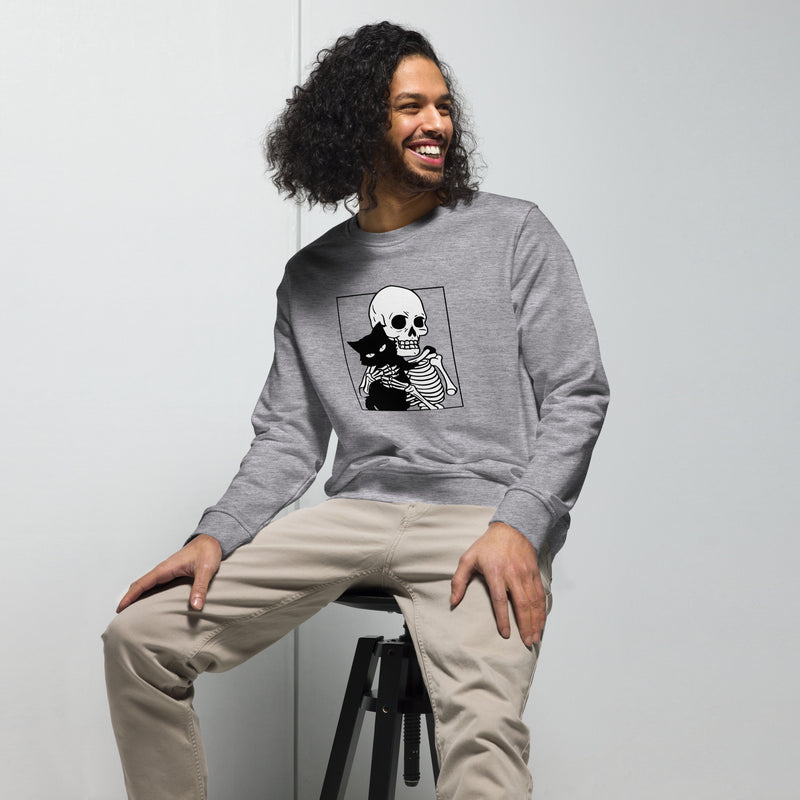 Scary Faces Halloween Graphic Men Organic Sweatshirt