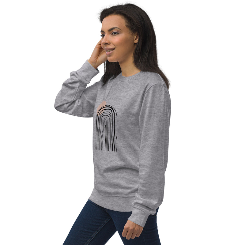 Abstract Lines Graphic Women Organic Sweatshirt