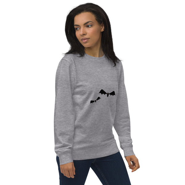 Bats Halloween Graphic Women Organic Sweatshirt