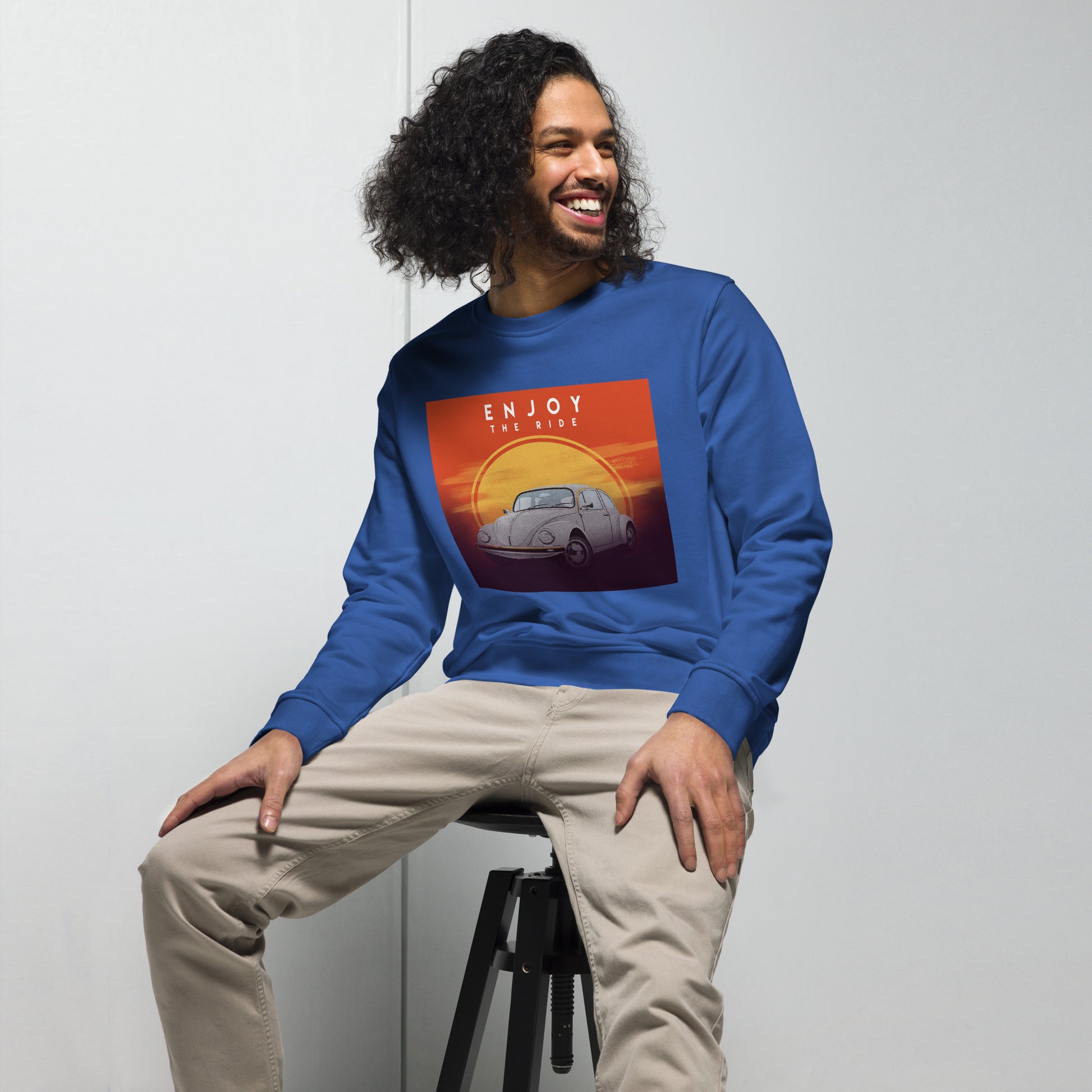 Royal Blue Vintage Graphic Crewneck Sweatshirt