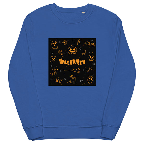 Multiple Hallowen Graphic Men Organic Sweatshirt