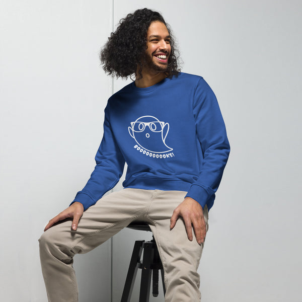 Booooks Halloween Graphic Men Organic Sweatshirt