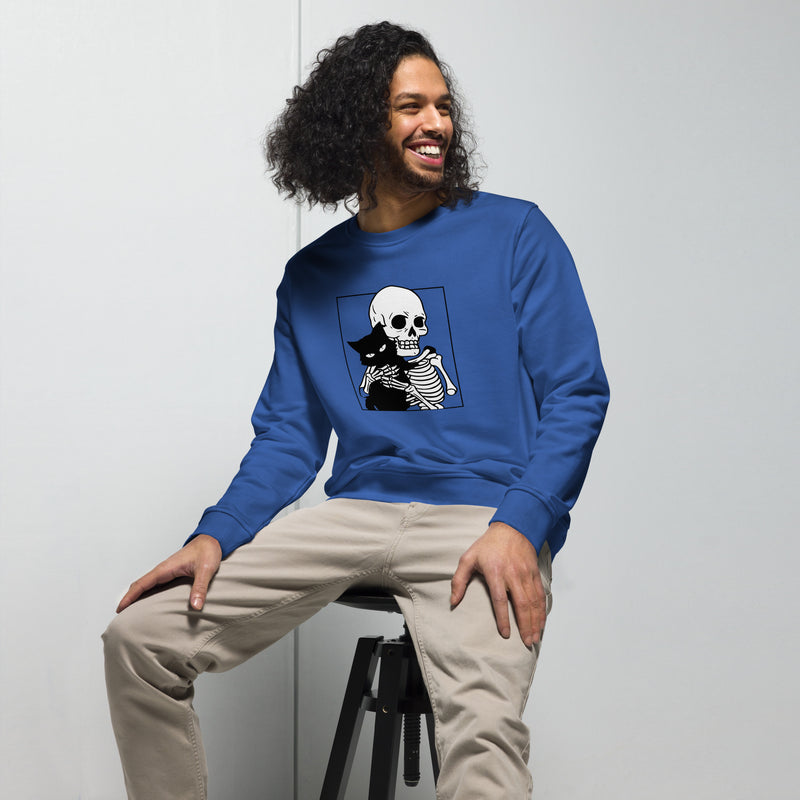 Scary Faces Halloween Graphic Men Organic Sweatshirt