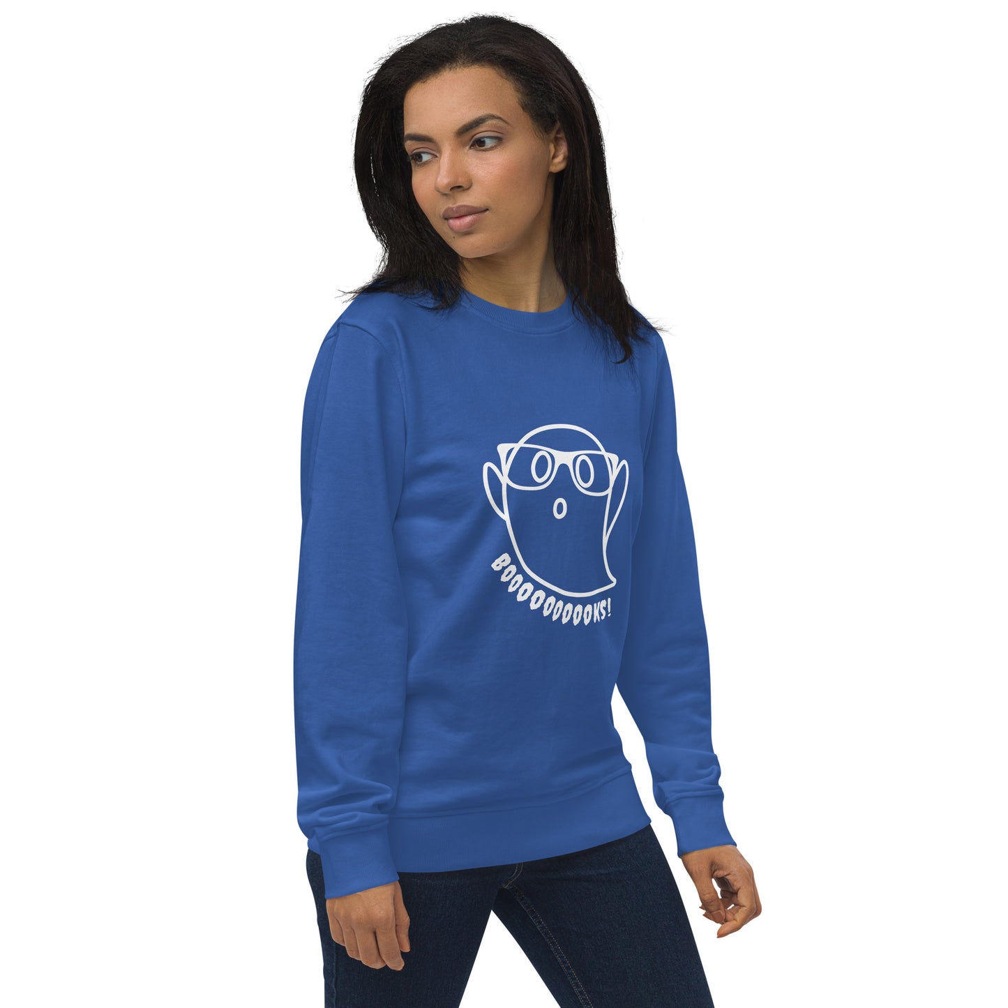 Booooks Halloween Graphic Women Organic Sweatshirt
