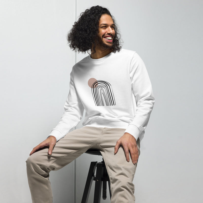 Abstract Lines Graphic Men Organic Sweatshirt