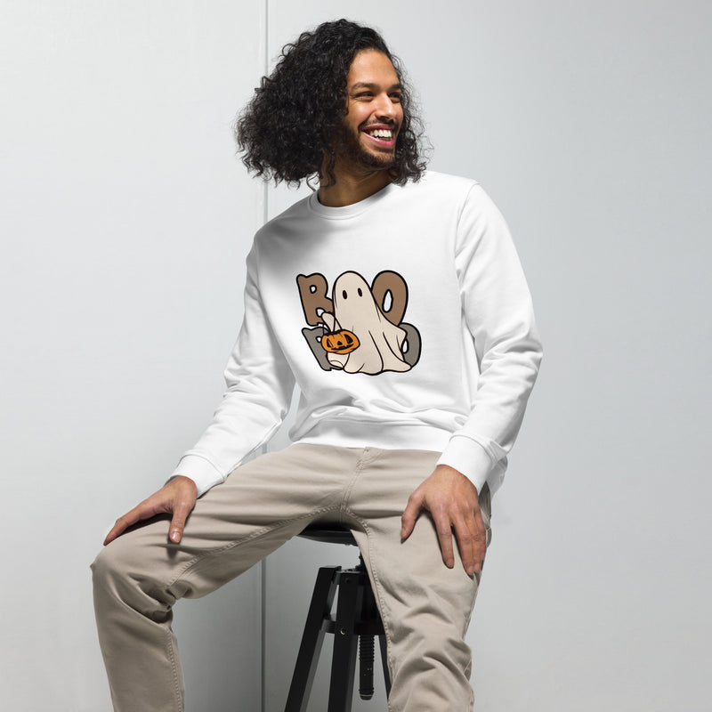 Boo Halloween Graphic Men Organic Sweatshirt