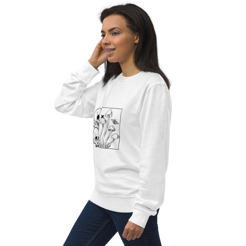 Skull Halloween Graphic Women Organic Sweatshirt