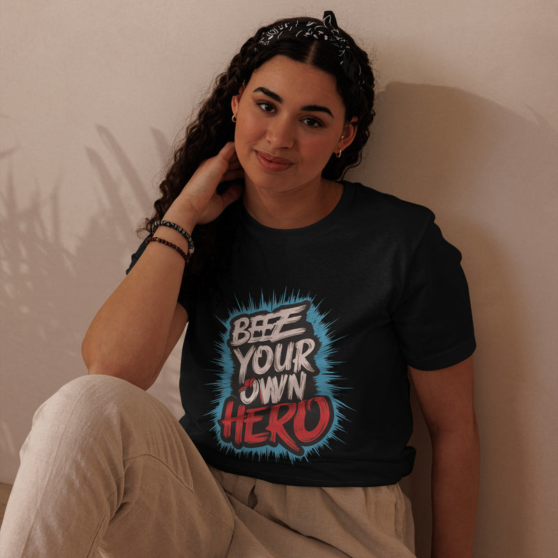 Bee Your Own Hero Typography Graphic Women Staple Eco T-shirt