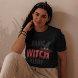 Basic Witch Alert Halloween Graphic Women Staple Eco T-Shirt