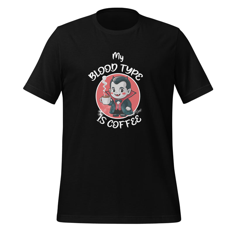 My Blood Type is Coffee Halloween Graphic Women Staple Eco T-shirt