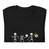 3 Skeleton Dancing Halloween Graphic Women Staple Eco T-Shirt