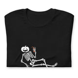 Chilling Pumpkin Head Skeleton Halloween Graphic Women Staple Eco T-shirt