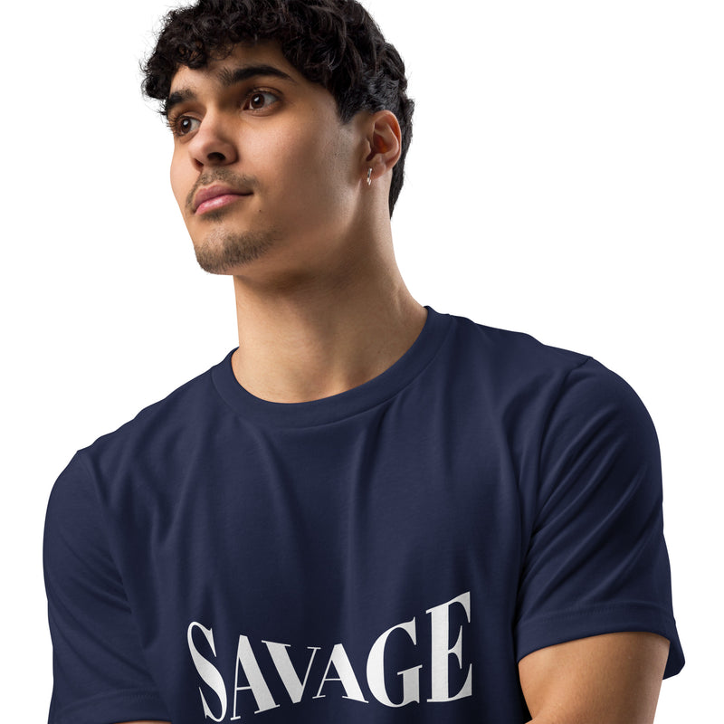 Savage Typography Graphic Men Staple Eco T-shirt