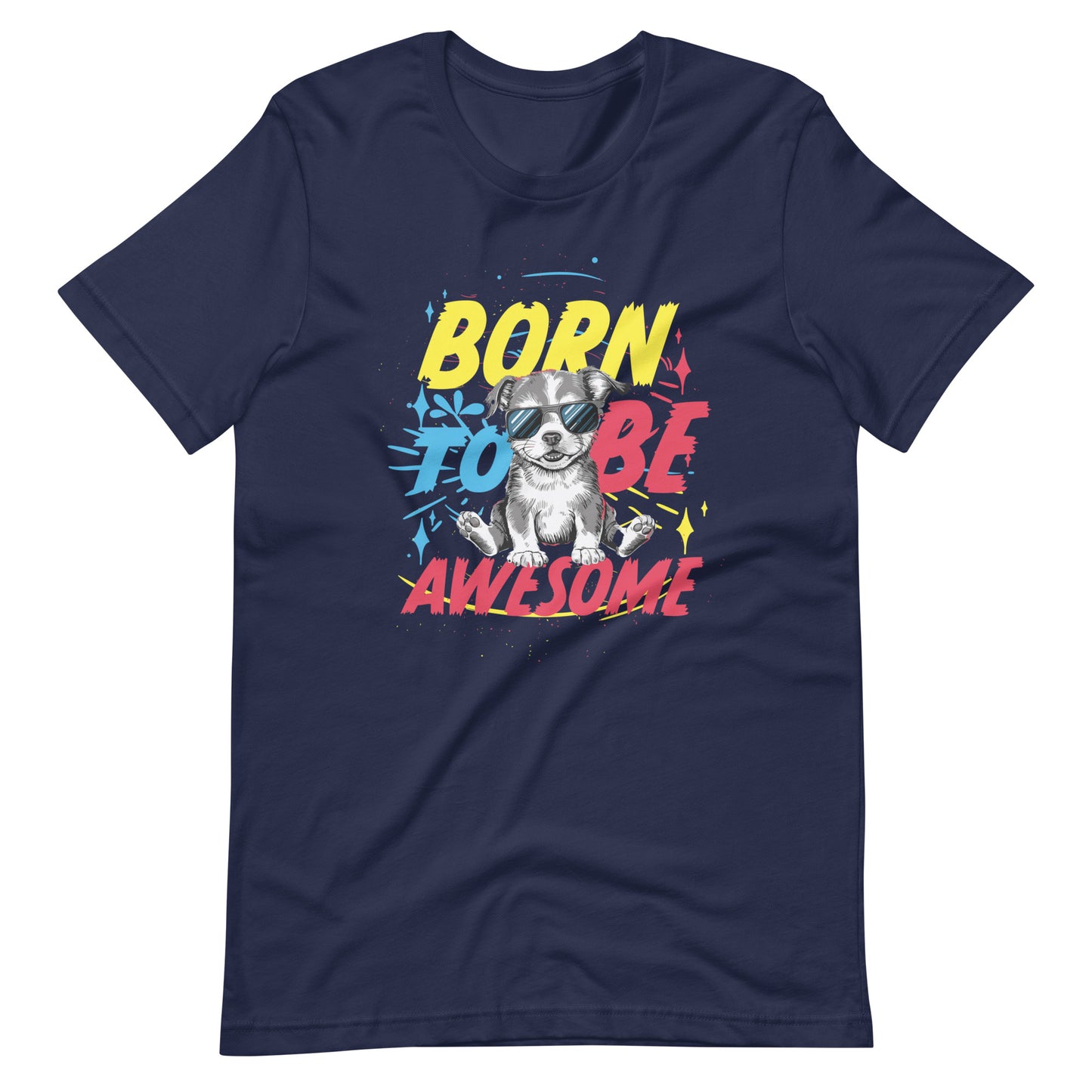 Born To Be Awesome Typography Graphic Men Staple Eco T-shirt