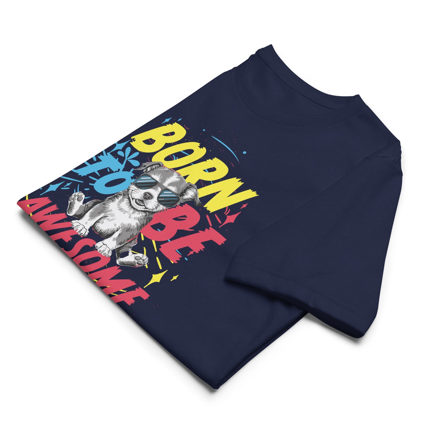 Born To Be Awesome Typography Graphic Men Staple Eco T-shirt