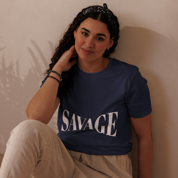 Savage Typography Graphic Women Staple Eco T-shirt