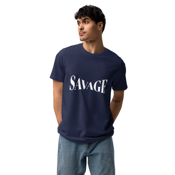 Savage Typography Graphic Men Staple Eco T-shirt