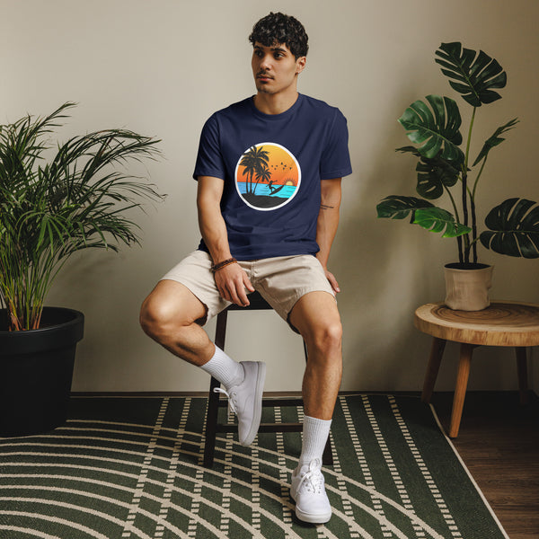 Sunset Surfing Vintage Graphic Men Staple Eco T-shirt