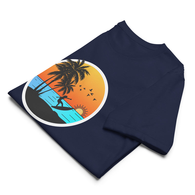 Sunset Surfing Vintage Graphic Men Staple Eco T-shirt