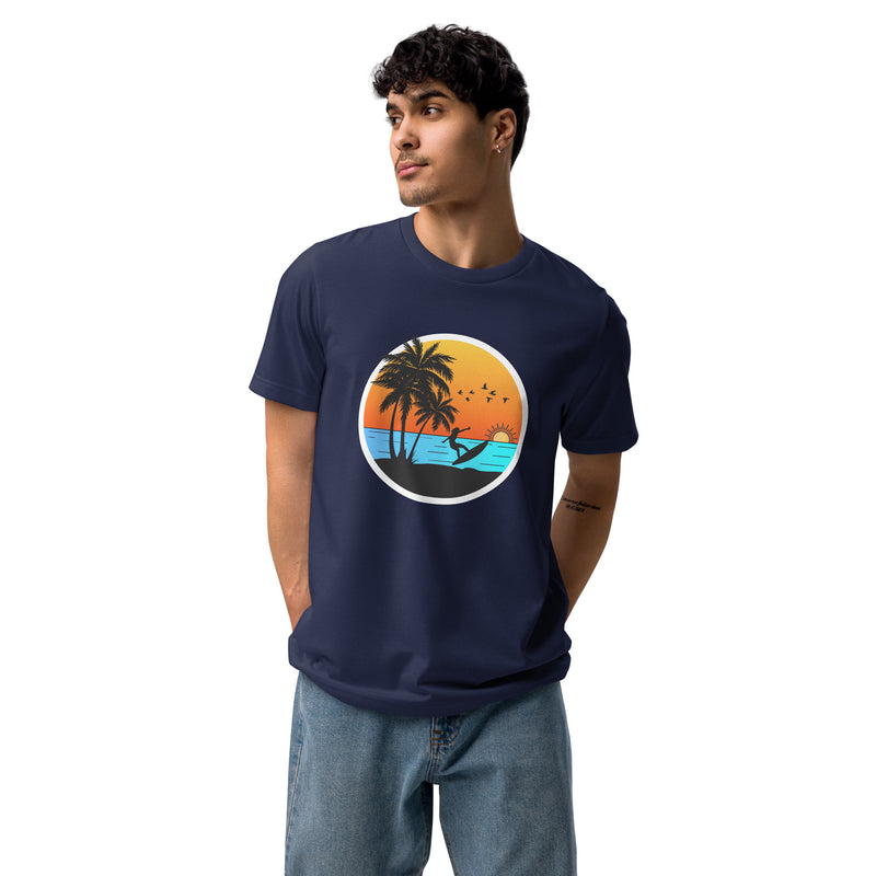 Sunset Surfing Vintage Graphic Men Staple Eco T-shirt