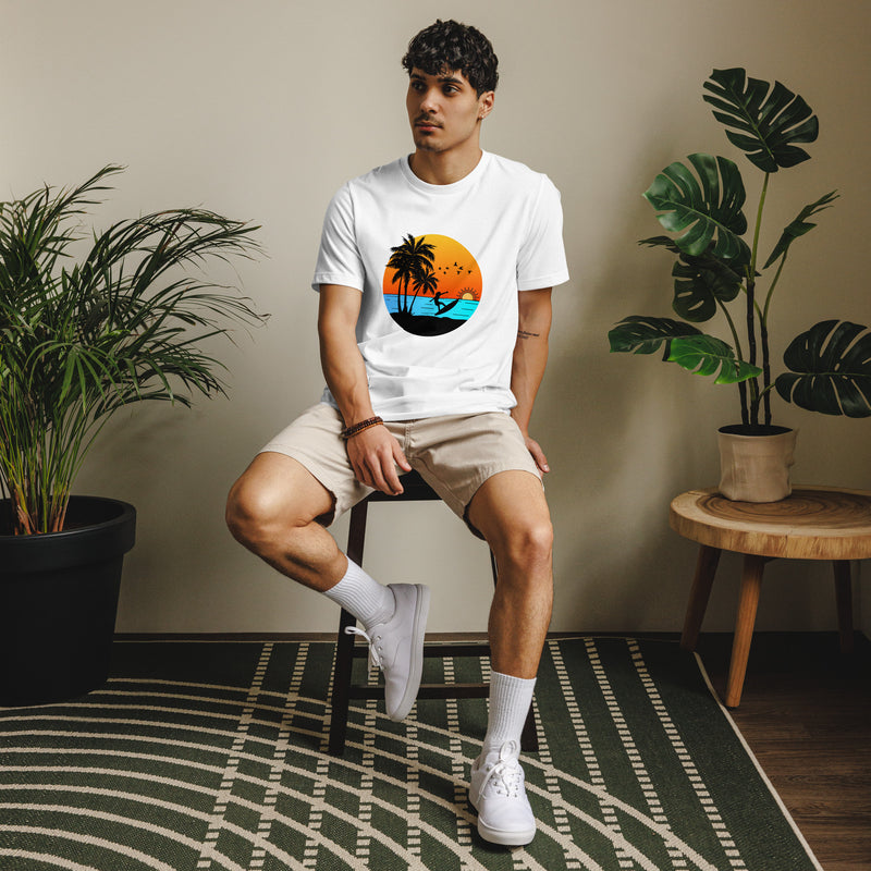 Sunset Surfing Vintage Graphic Men Staple Eco T-shirt