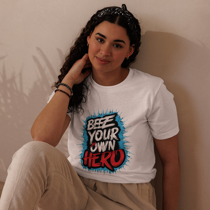 Bee Your Own Hero Typography Graphic Women Staple Eco T-shirt