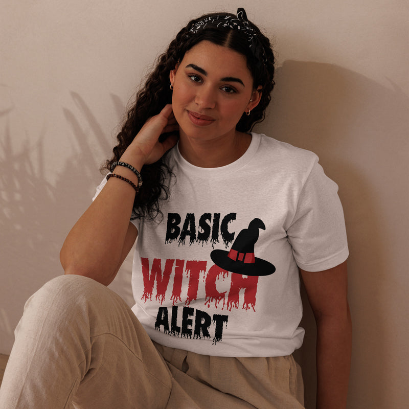 Basic Witch Alert Halloween Graphic Women Staple Eco T-Shirt