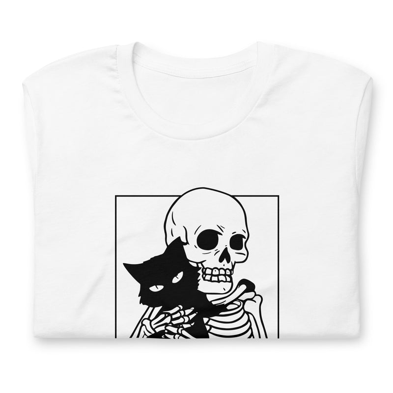 Cat & Skeleton Halloween Graphic Men Staple Eco T-Shirt