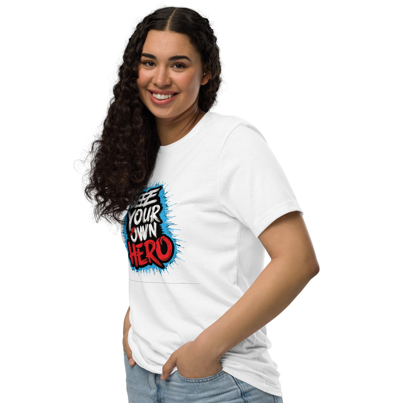 Bee Your Own Hero Typography Graphic Women Staple Eco T-shirt